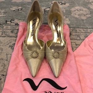 NINA gold shoes